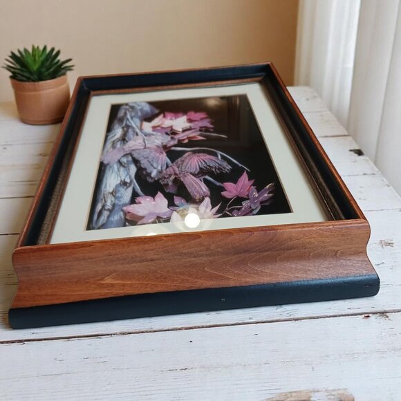 Vintage MCM Feather Art Shadow Box  3D Art Pastel Birds Artisan Handcrafted - Picture 5 of 15